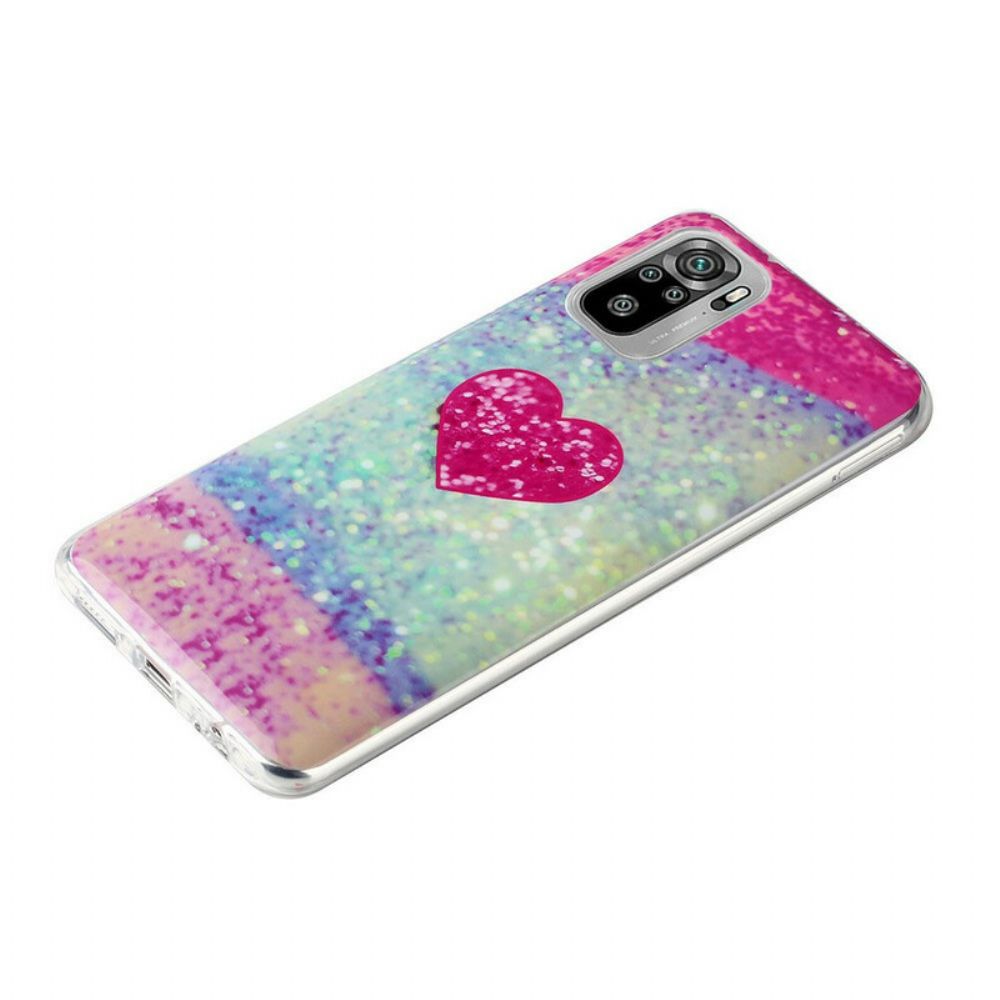 Hoesje voor Xiaomi Redmi Note 10 / 10S Glitter Marmer