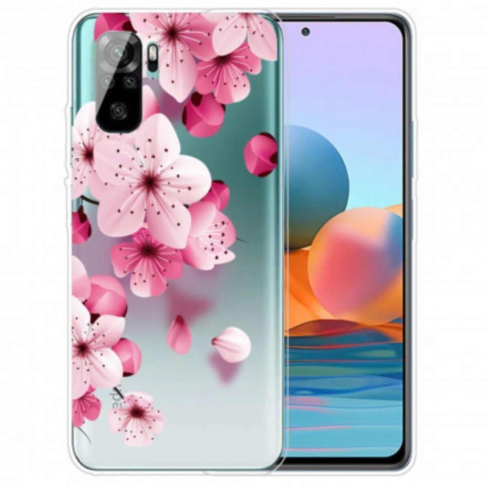 Hoesje voor Xiaomi Redmi Note 10 / 10S Kleine Roze Bloemen