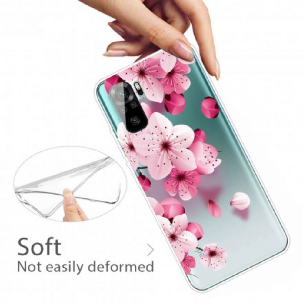 Hoesje voor Xiaomi Redmi Note 10 / 10S Kleine Roze Bloemen