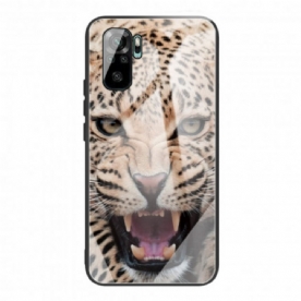 Hoesje voor Xiaomi Redmi Note 10 / 10S Luipaard Gehard Glas