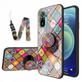 Hoesje voor Xiaomi Redmi Note 10 / 10S Magnetische Patchwork Houder