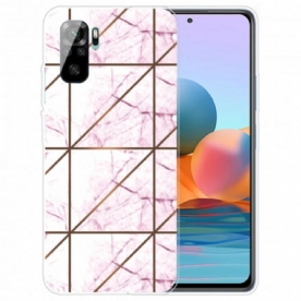 Hoesje voor Xiaomi Redmi Note 10 / 10S Marmer Met Intense Geometrie