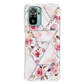 Hoesje voor Xiaomi Redmi Note 10 / 10S Marmerbloemen