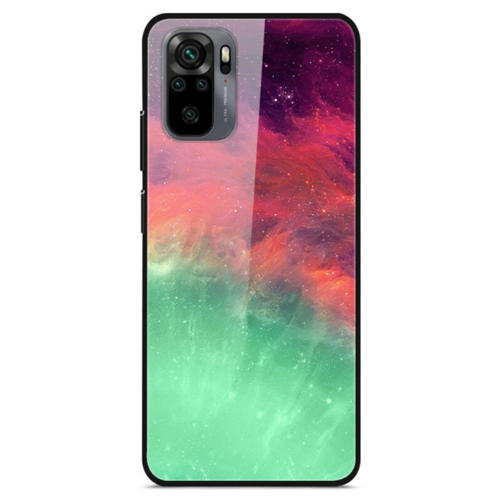 Hoesje voor Xiaomi Redmi Note 10 / 10S Premium Kleuren Gehard Glas