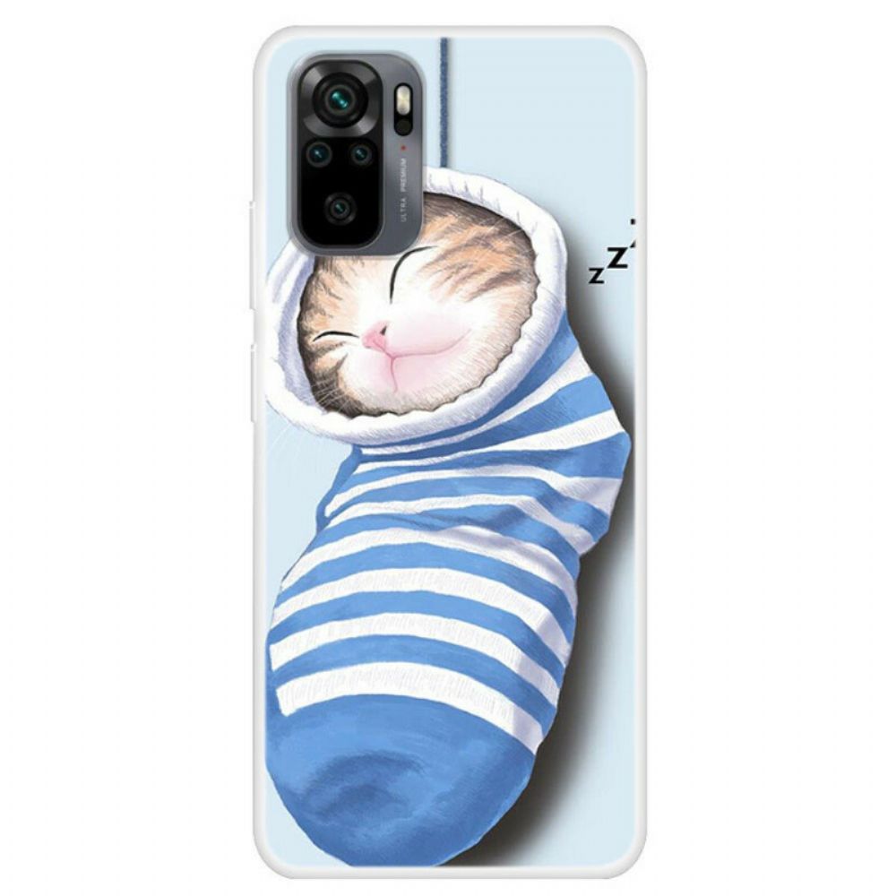 Hoesje voor Xiaomi Redmi Note 10 / 10S Slapende Kitten