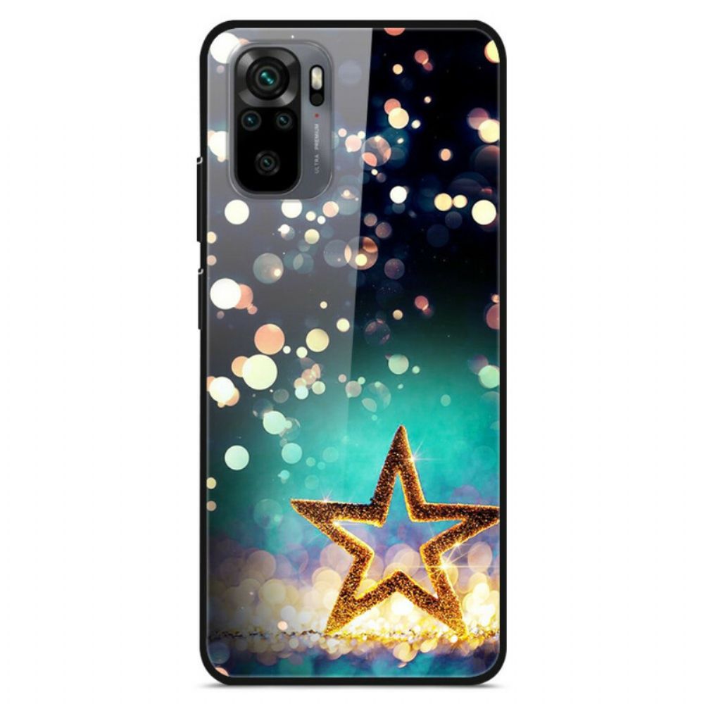 Hoesje voor Xiaomi Redmi Note 10 / 10S Ster Gehard Glas