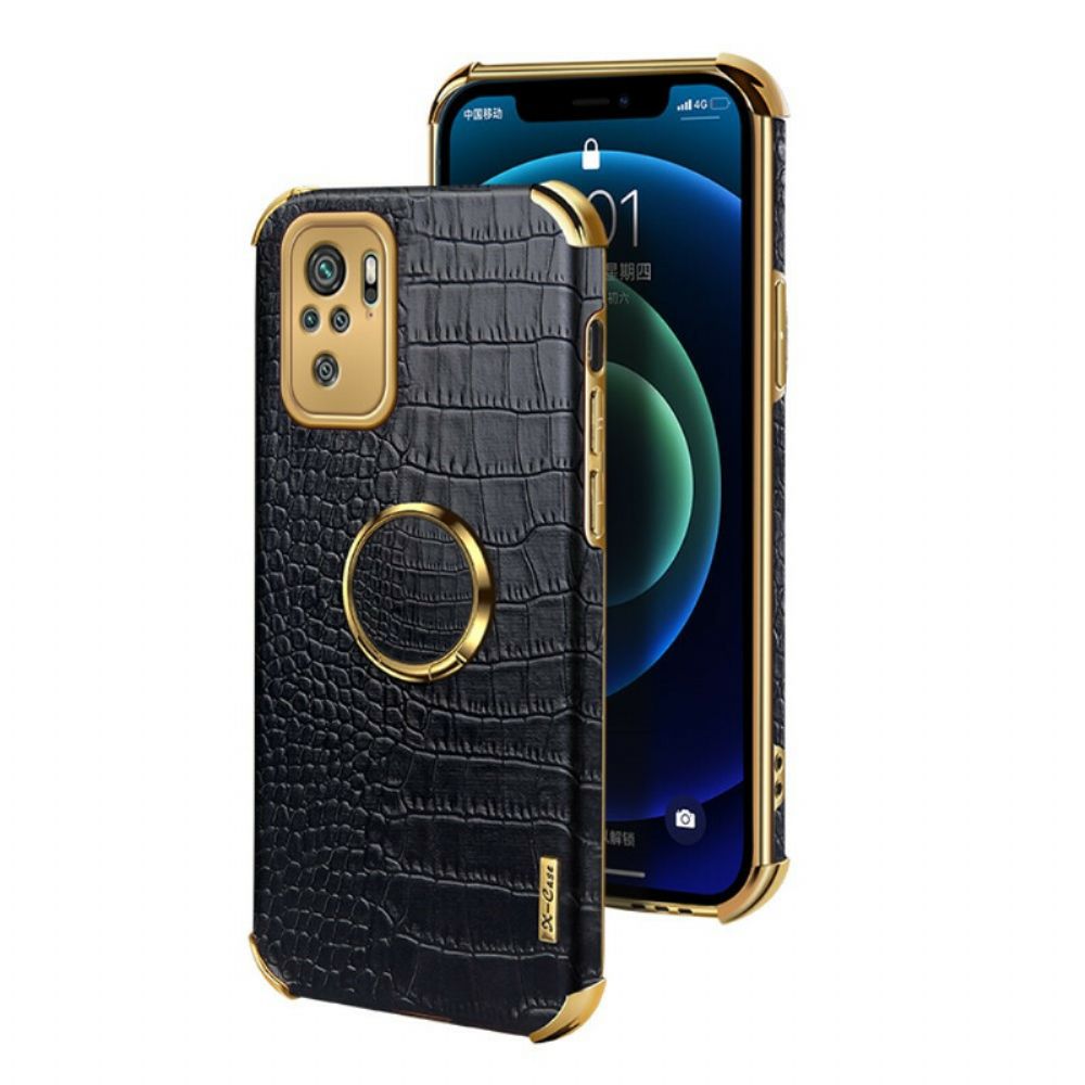 Hoesje voor Xiaomi Redmi Note 10 / 10S X-case Krokodillenleer Effect