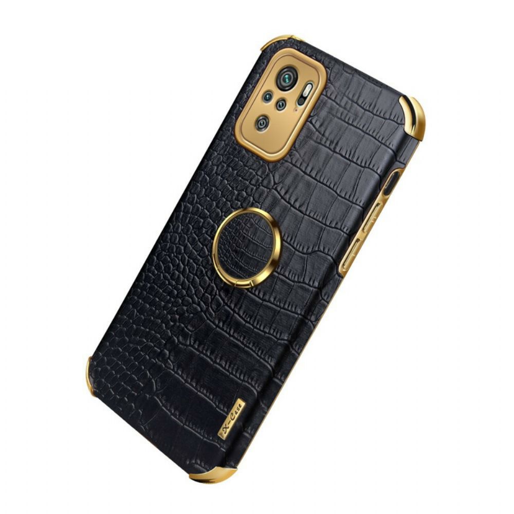 Hoesje voor Xiaomi Redmi Note 10 / 10S X-case Krokodillenleer Effect