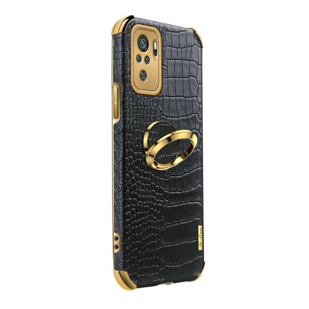 Hoesje voor Xiaomi Redmi Note 10 / 10S X-case Krokodillenleer Effect