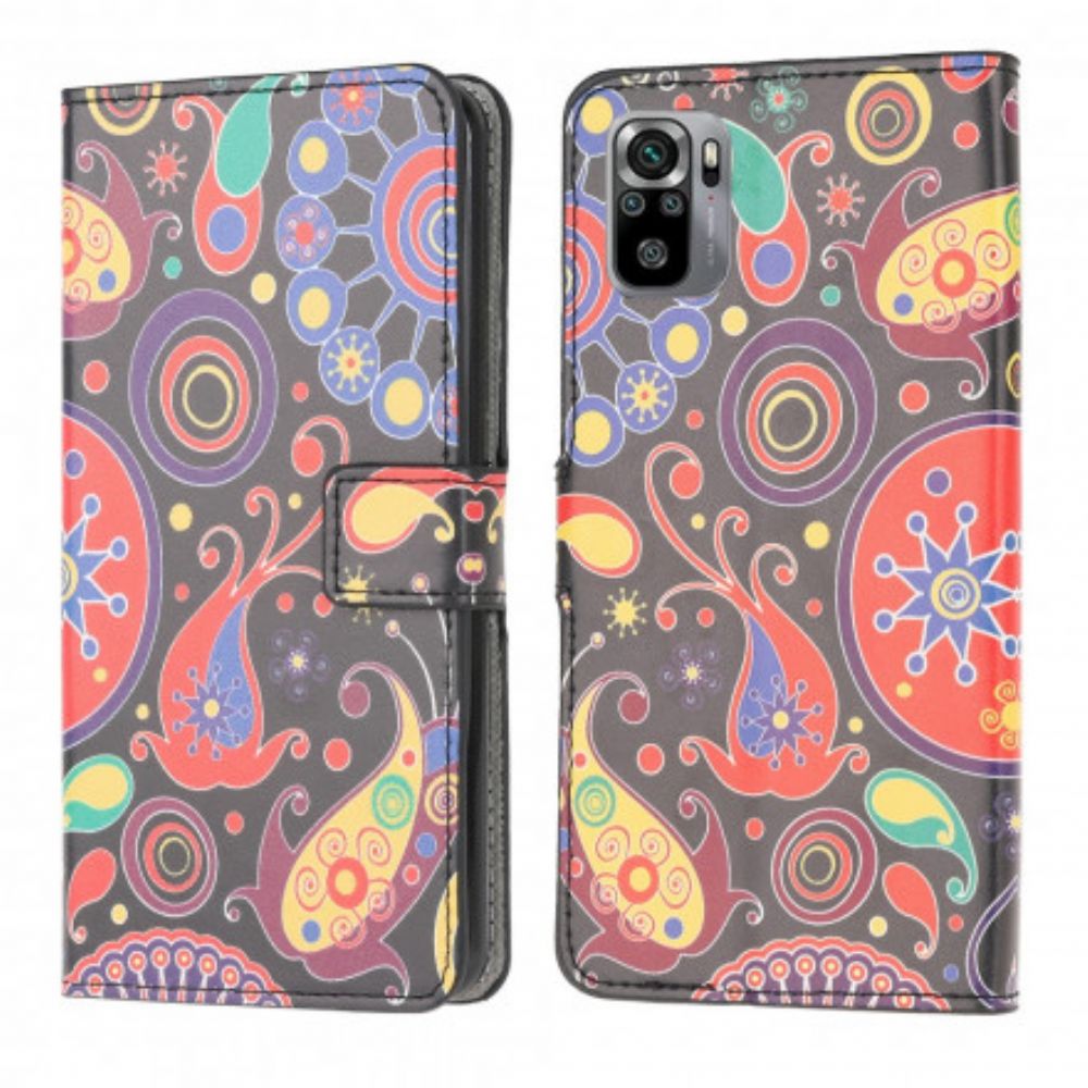 Leren Hoesje voor Xiaomi Redmi Note 10 / 10S Galaxy-ontwerp