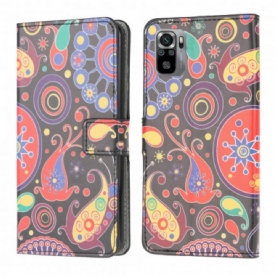 Leren Hoesje voor Xiaomi Redmi Note 10 / 10S Galaxy-ontwerp