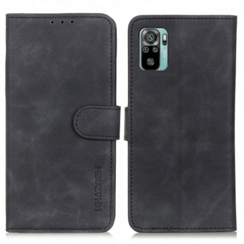 Leren Hoesje voor Xiaomi Redmi Note 10 / 10S Vintage Leereffect Khazneh