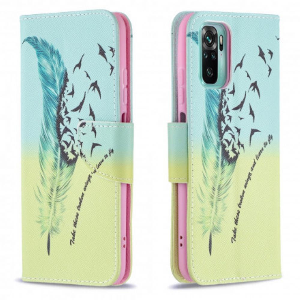 Leren Hoesje voor Xiaomi Redmi Note 10 / 10S Leren Vliegen