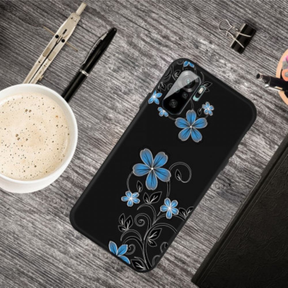 Telefoonhoesje voor Xiaomi Redmi Note 10 / 10S Blauwe Bloemen