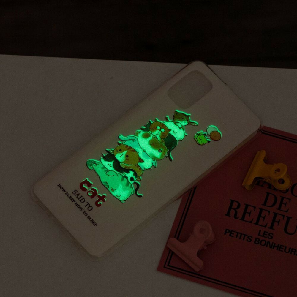 Telefoonhoesje voor Xiaomi Redmi Note 10 / 10S Fluorescerende Katten