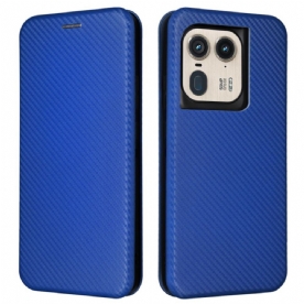 Folio-hoesje Voor Motorola Edge 50 Ultra Koolstofvezel