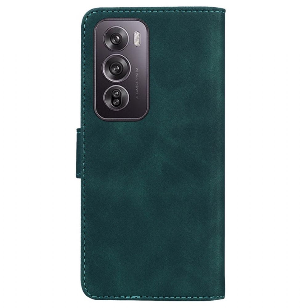 Leren Hoesje Oppo Reno 12 Pro 5g Suède-effect