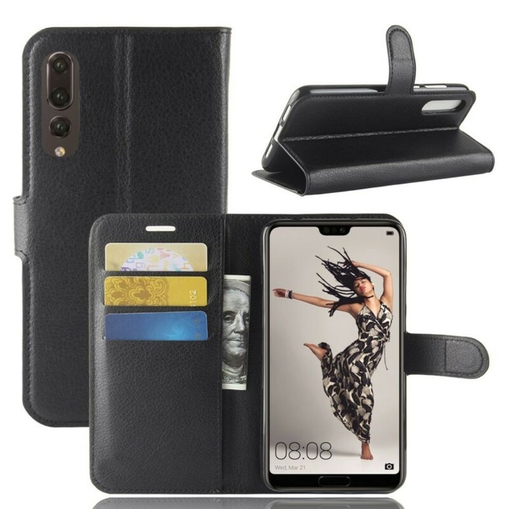 Flip Case voor Huawei P20 Pro Retro Lychee