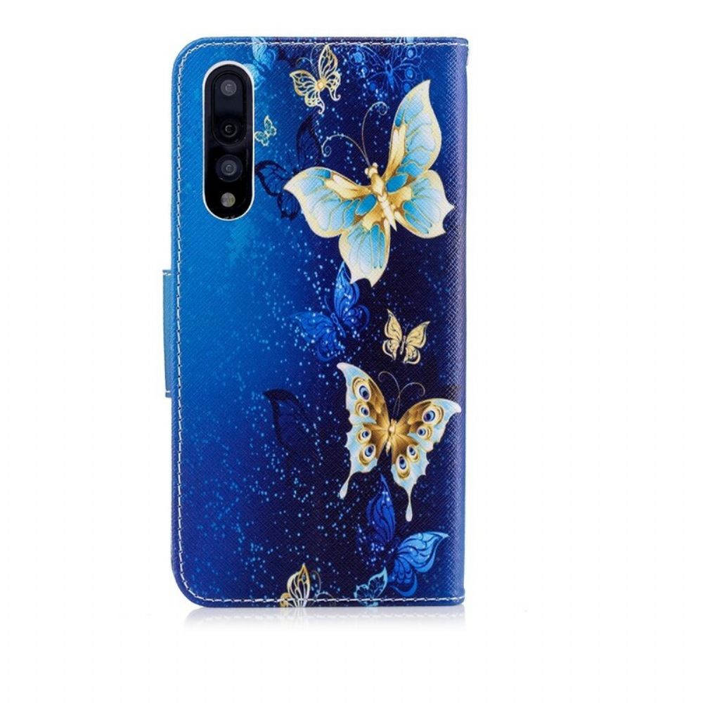 Folio-hoesje voor Huawei P20 Pro Vlinders In De Nacht