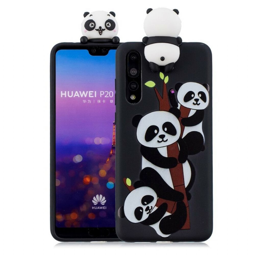 Hoesje voor Huawei P20 Pro 3d Panda-familie