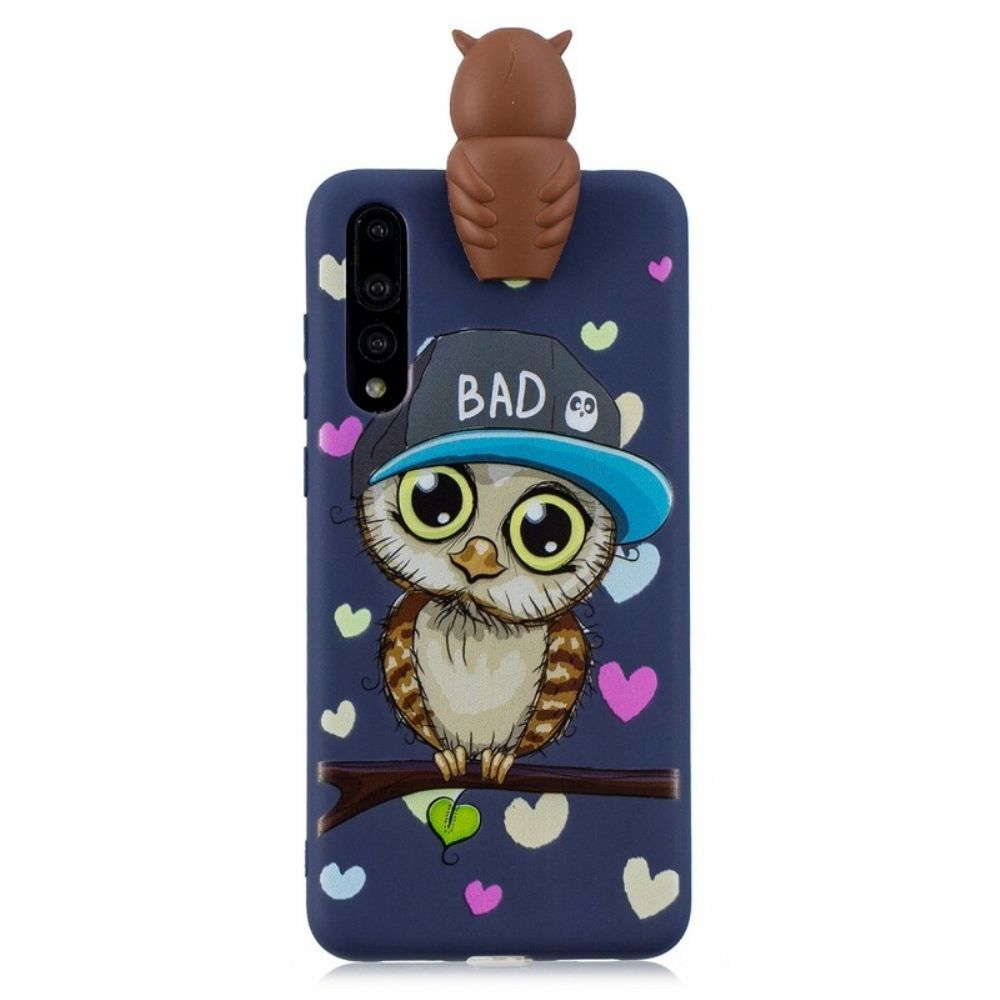 Hoesje voor Huawei P20 Pro 3d Slechte Uil Plezier