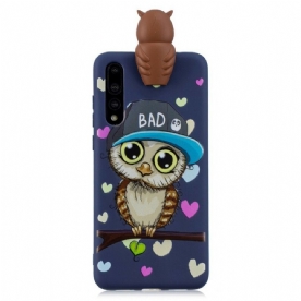 Hoesje voor Huawei P20 Pro 3d Slechte Uil Plezier