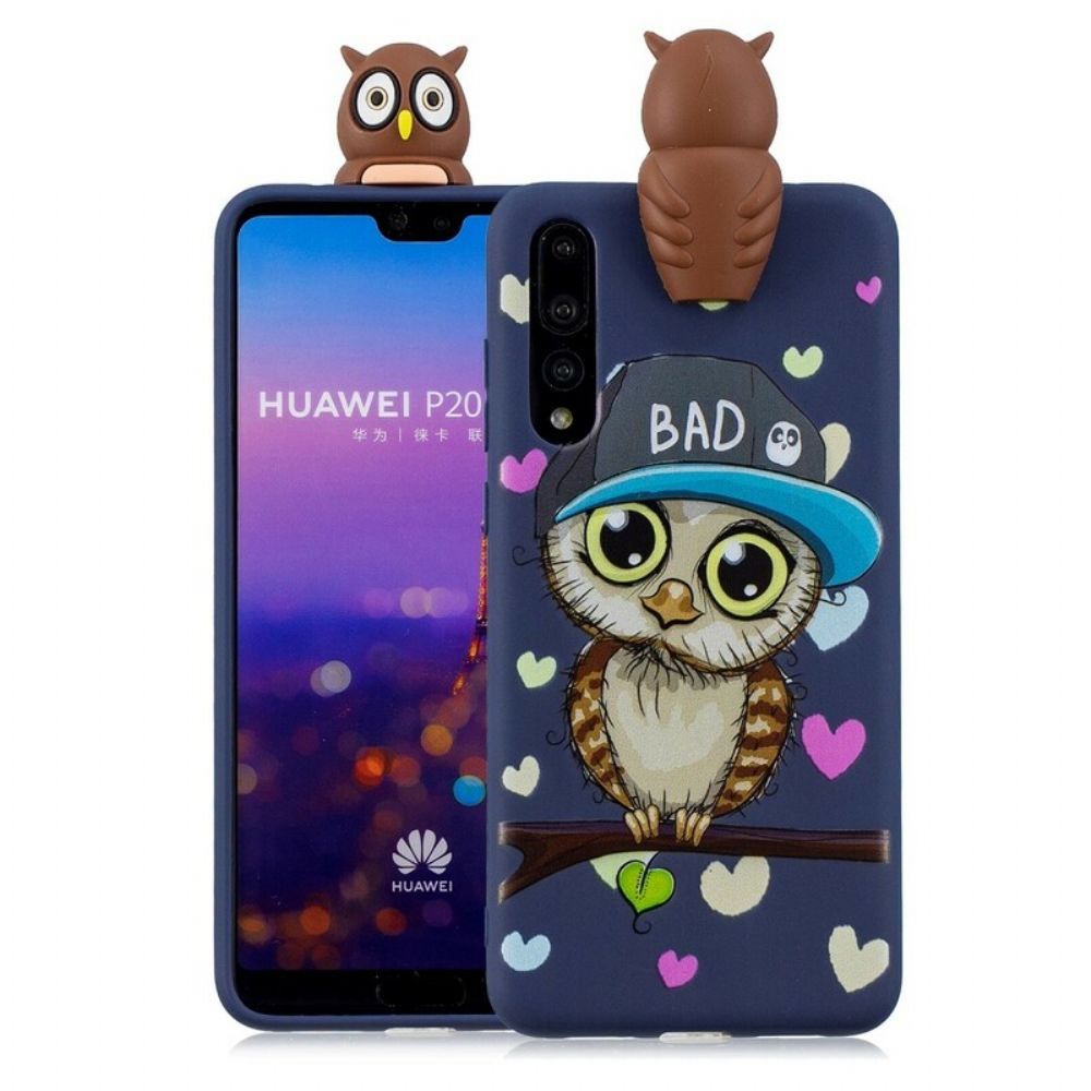 Hoesje voor Huawei P20 Pro 3d Slechte Uil Plezier