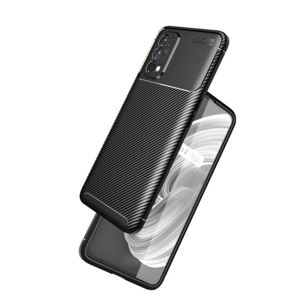 Telefoonhoesje voor Realme 7 Pro Flexibele Koolstofvezeltextuur