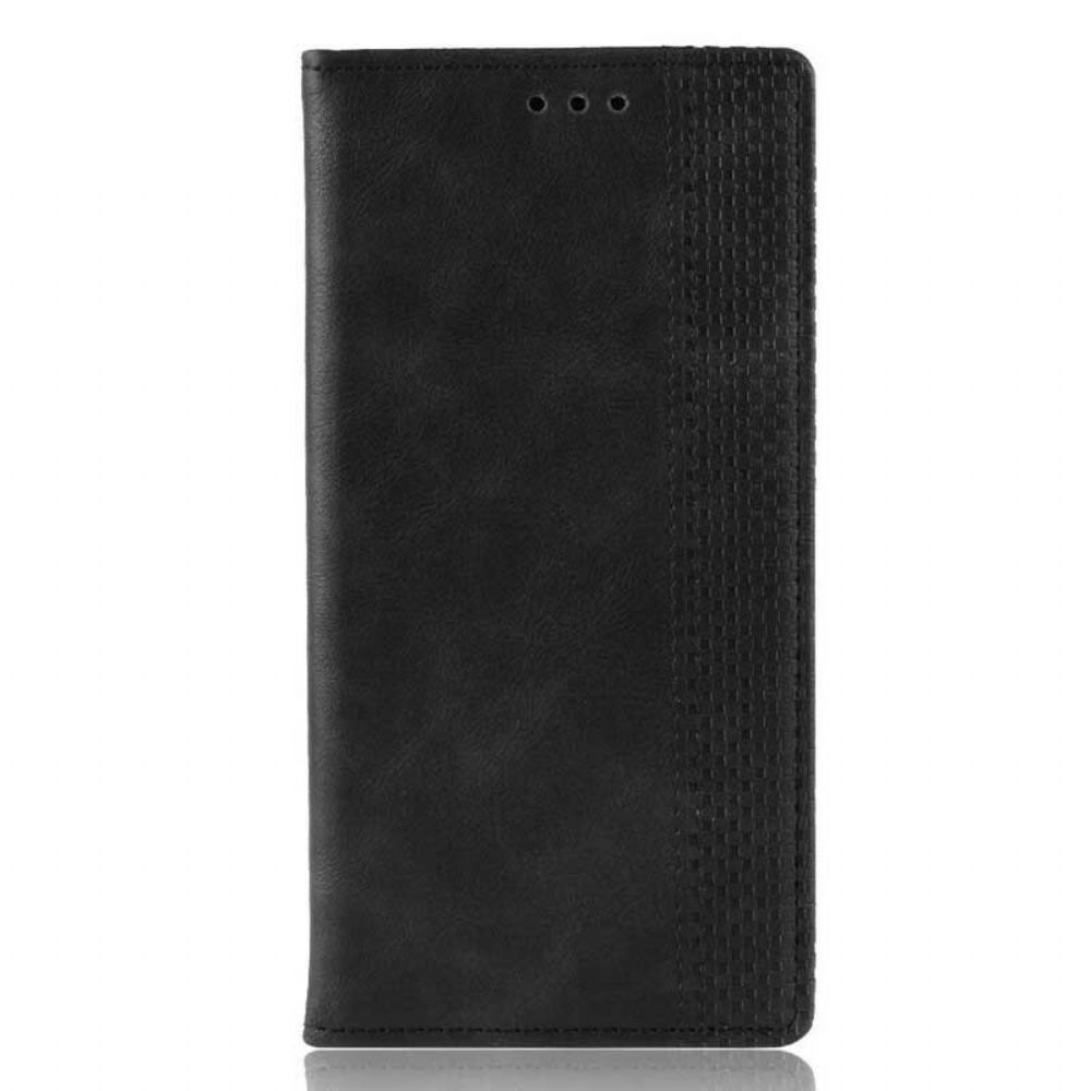 Bescherming Hoesje voor Samsung Galaxy Note 10 Folio-hoesje Vintage Gestileerd Leereffect