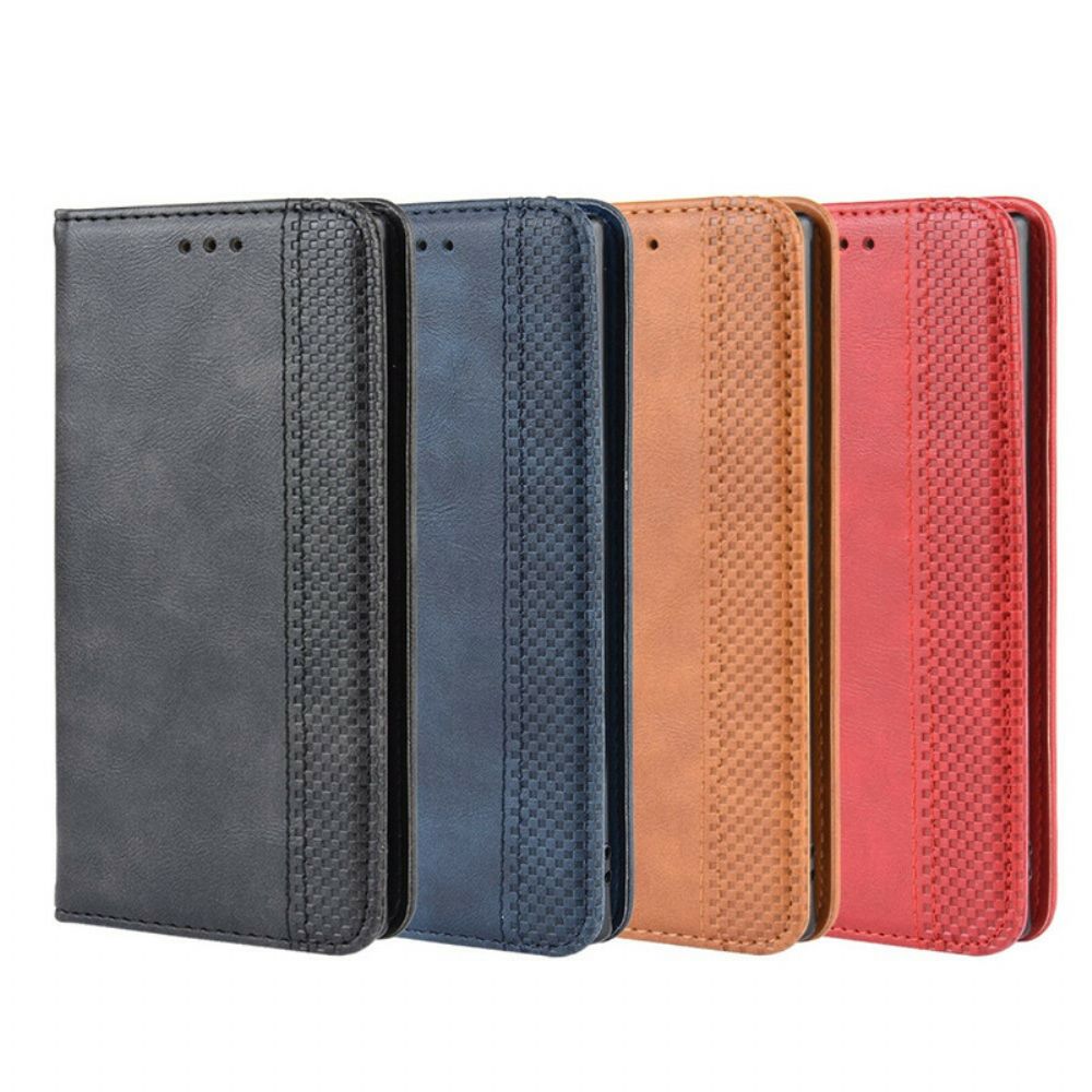 Bescherming Hoesje voor Samsung Galaxy Note 10 Folio-hoesje Vintage Gestileerd Leereffect