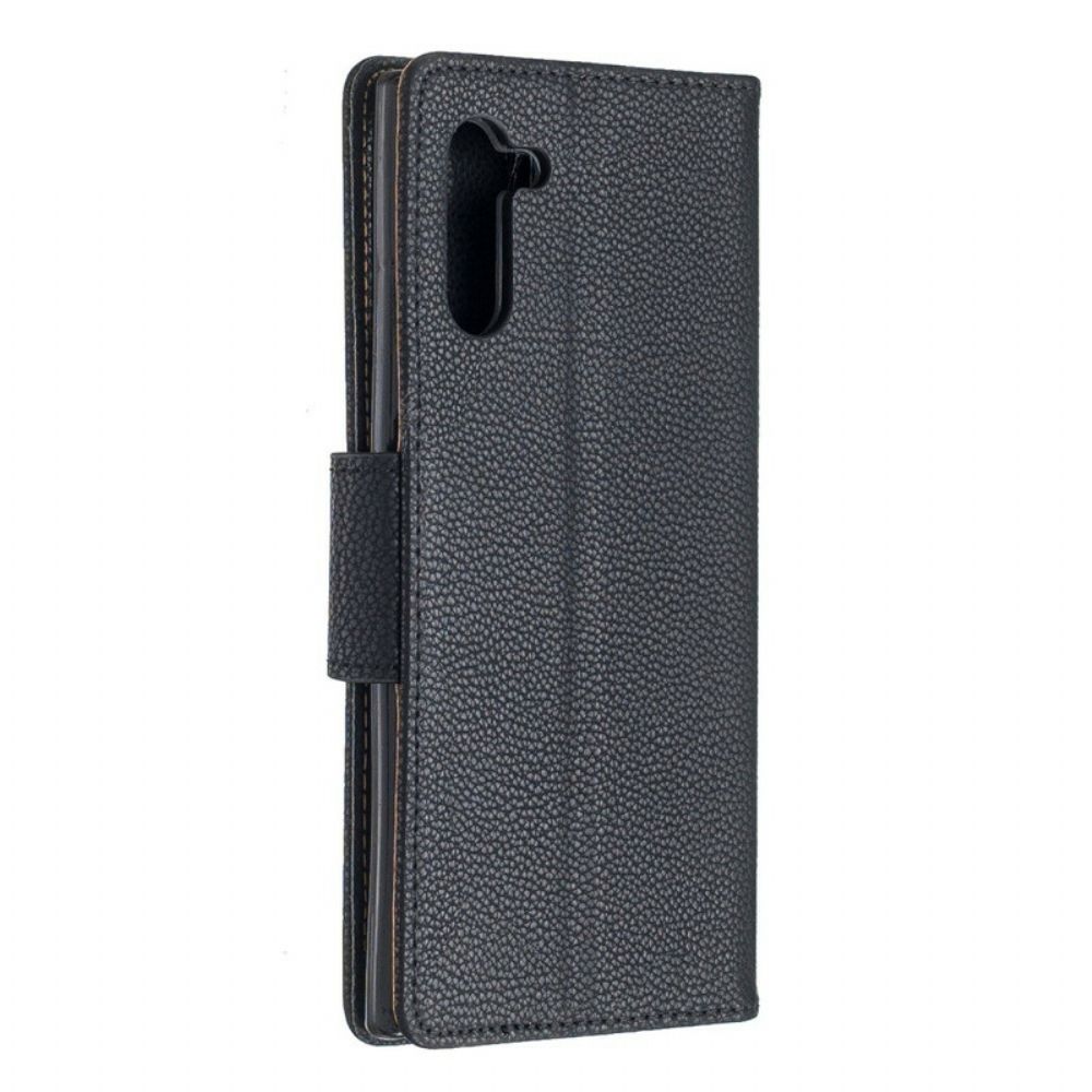 Folio-hoesje voor Samsung Galaxy Note 10 Flip Case Litchi Flap Schuin