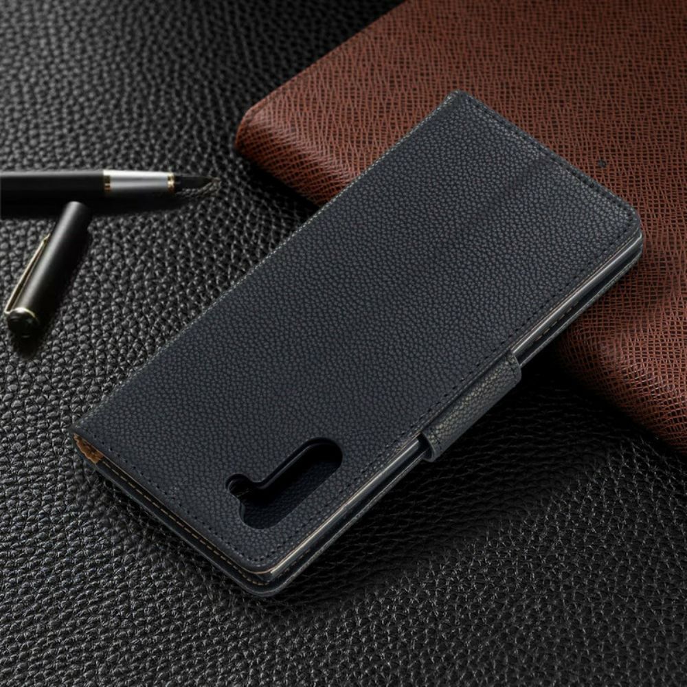 Folio-hoesje voor Samsung Galaxy Note 10 Flip Case Litchi Flap Schuin