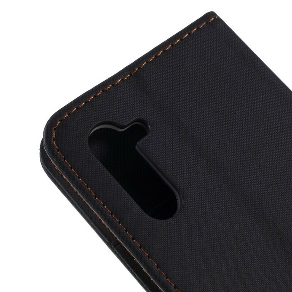 Folio-hoesje voor Samsung Galaxy Note 10 Tweekleurige Stof