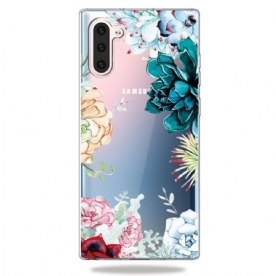 Hoesje voor Samsung Galaxy Note 10 Naadloze Aquarelbloemen