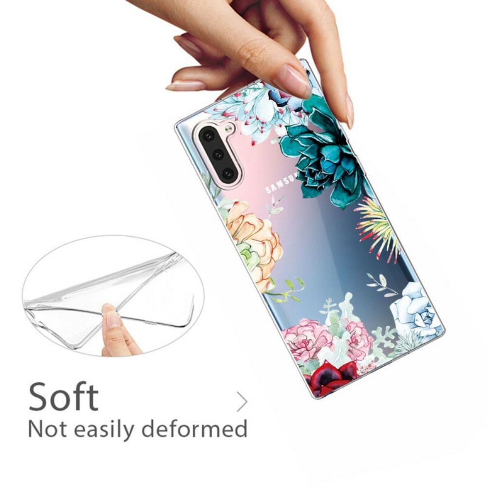 Hoesje voor Samsung Galaxy Note 10 Naadloze Aquarelbloemen