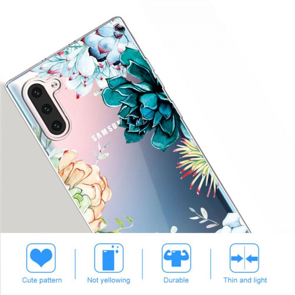 Hoesje voor Samsung Galaxy Note 10 Naadloze Aquarelbloemen