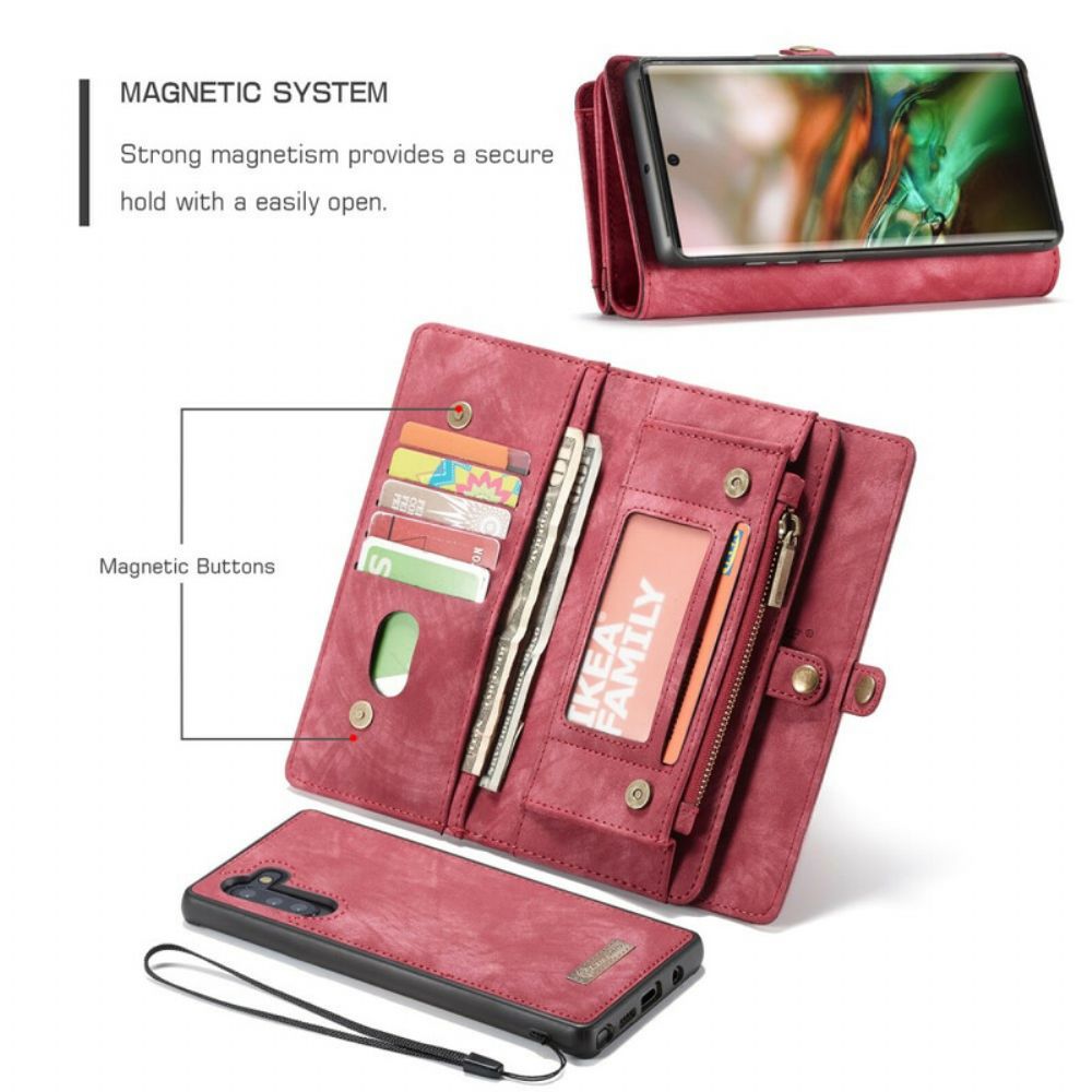 Hoesje voor Samsung Galaxy Note 10 Portemonnee Leren Folio-hoesje Caseme Portemonnee