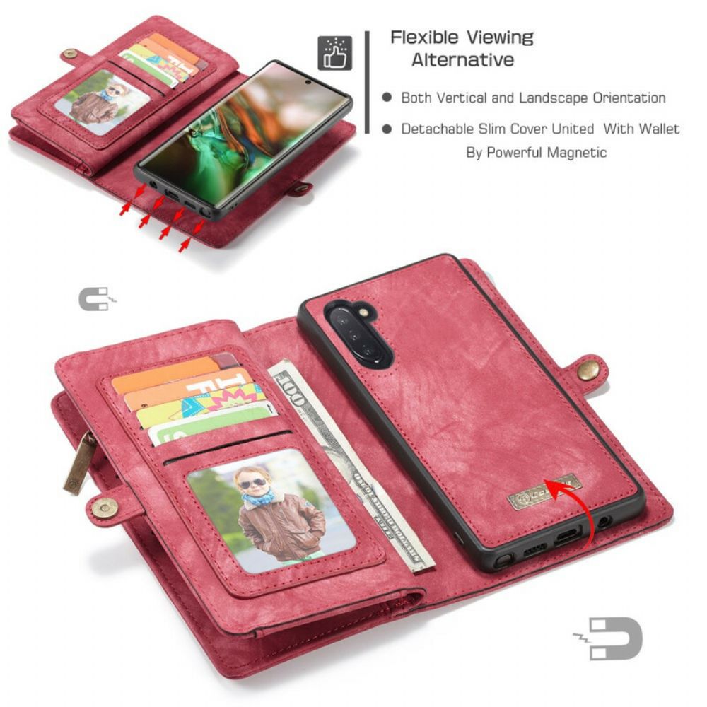 Hoesje voor Samsung Galaxy Note 10 Portemonnee Leren Folio-hoesje Caseme Portemonnee