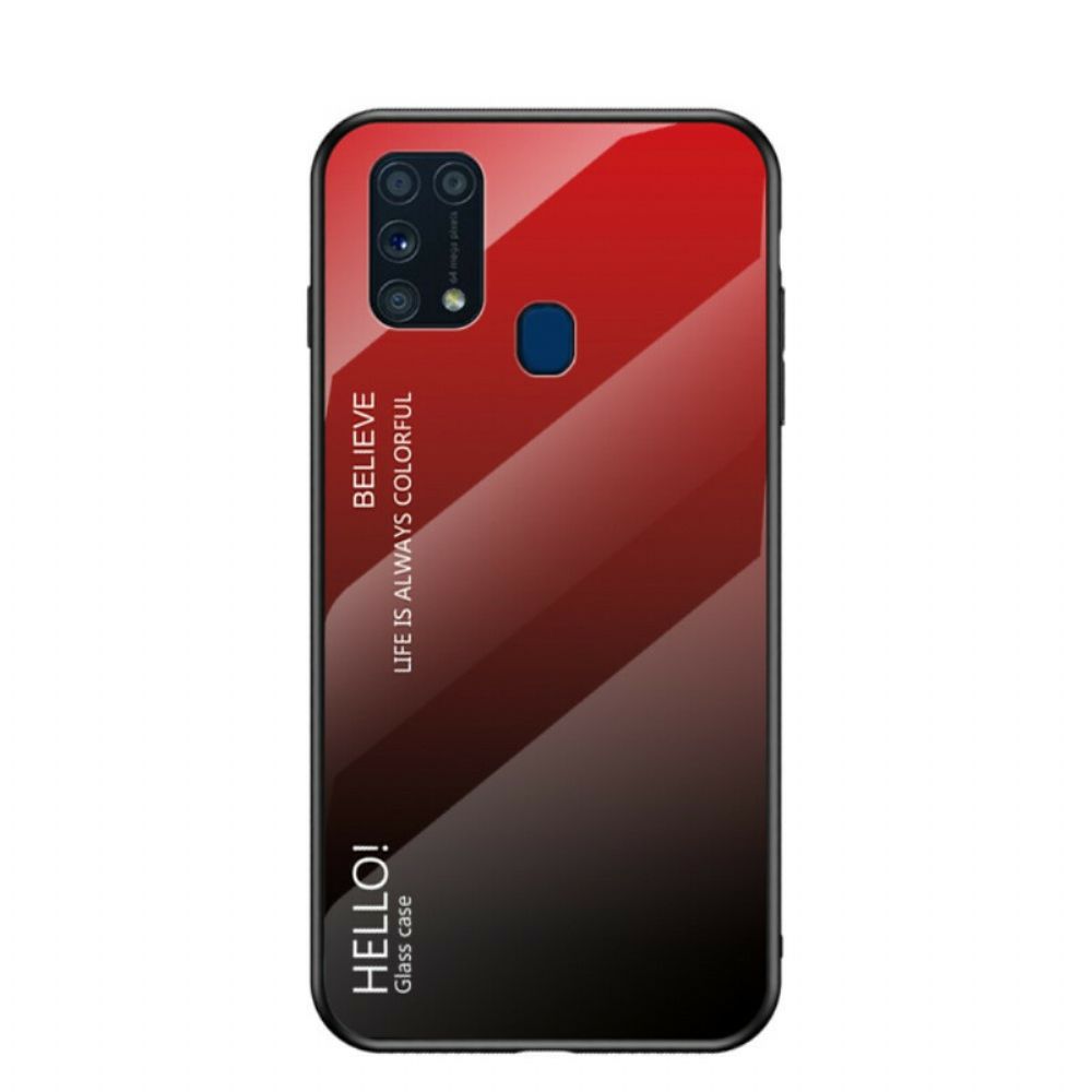 Hoesje voor Samsung Galaxy M31 Hallo Gehard Glas