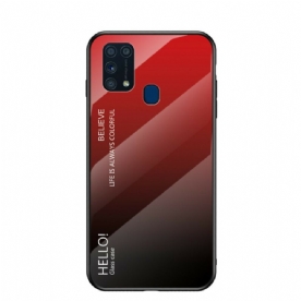 Hoesje voor Samsung Galaxy M31 Hallo Gehard Glas