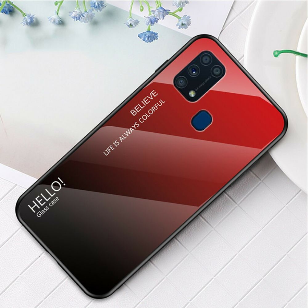 Hoesje voor Samsung Galaxy M31 Hallo Gehard Glas