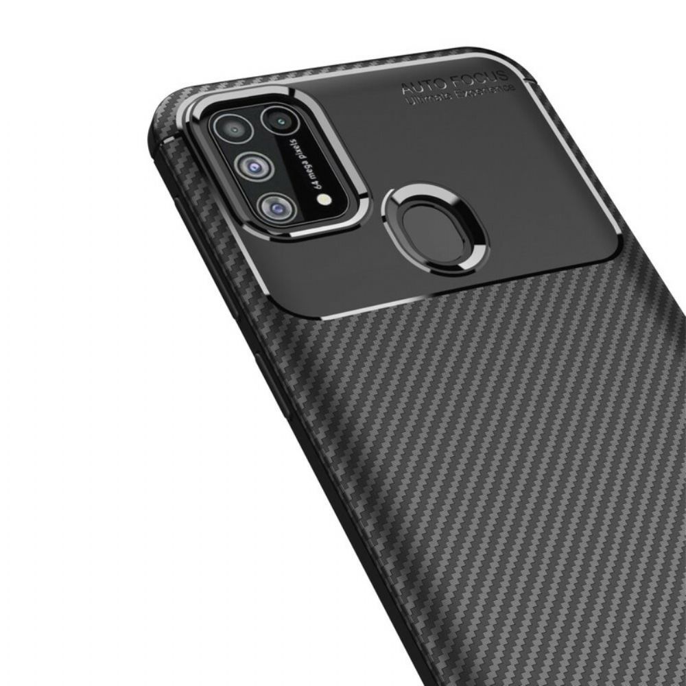 Hoesje voor Samsung Galaxy M31 Koolstofvezeltextuur Flexibel