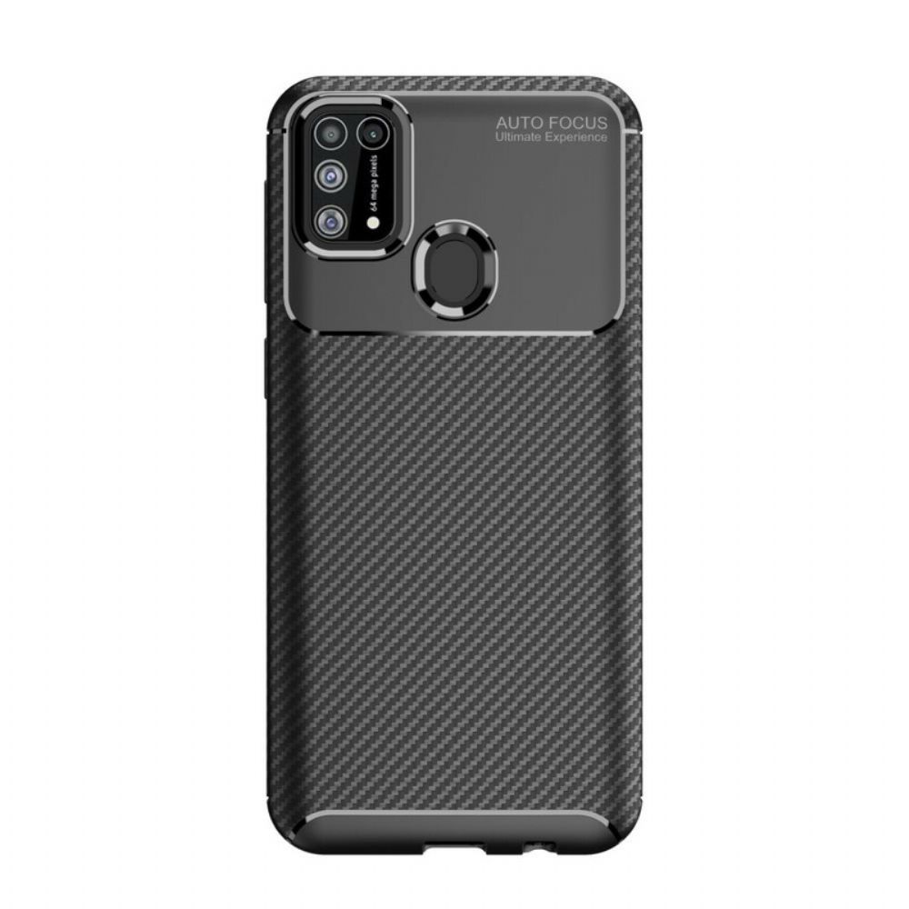 Hoesje voor Samsung Galaxy M31 Koolstofvezeltextuur Flexibel