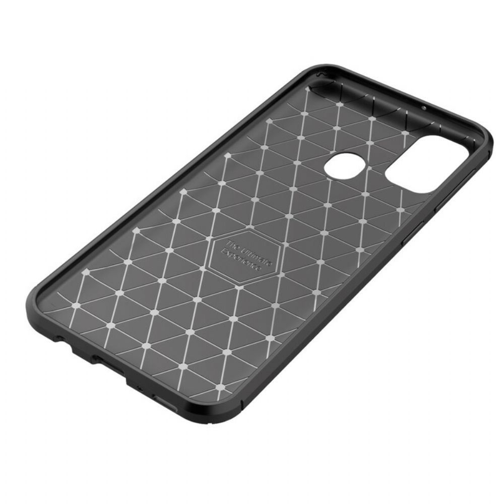 Hoesje voor Samsung Galaxy M31 Koolstofvezeltextuur Flexibel