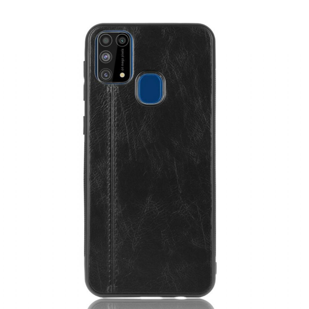 Hoesje voor Samsung Galaxy M31 Naad Leereffect