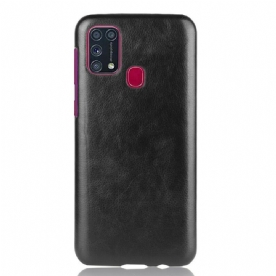 Telefoonhoesje voor Samsung Galaxy M31 Prestaties Litchi Leder Effect