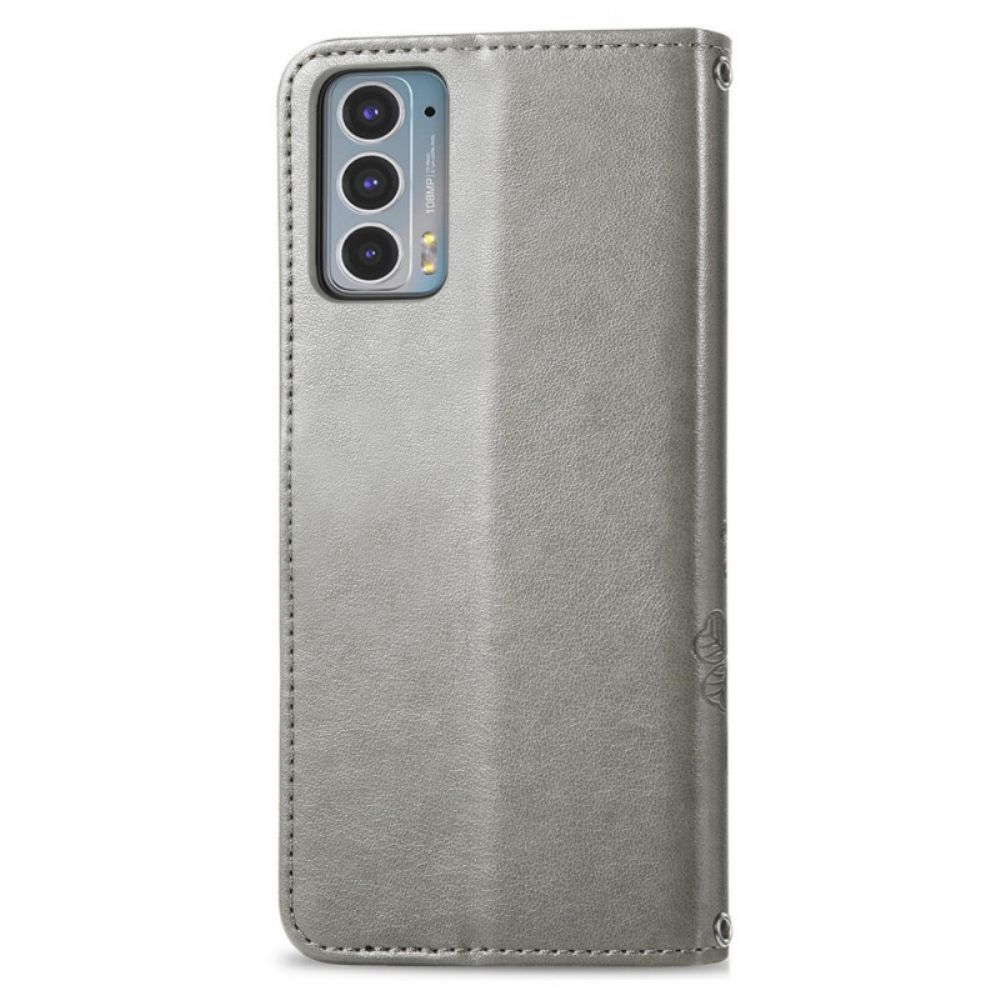 Flip Case voor Motorola Edge 20 Klavertje Vier