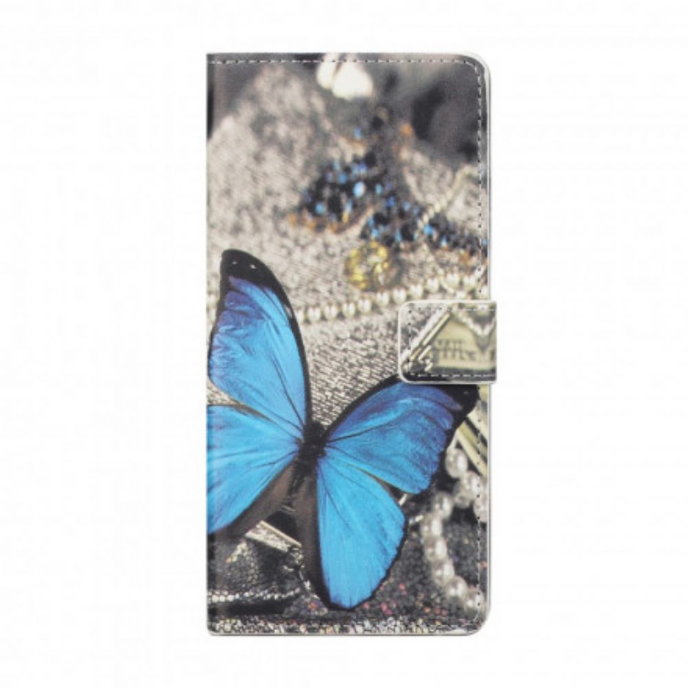 Folio-hoesje voor Motorola Edge 20 Blauwe Vlinder