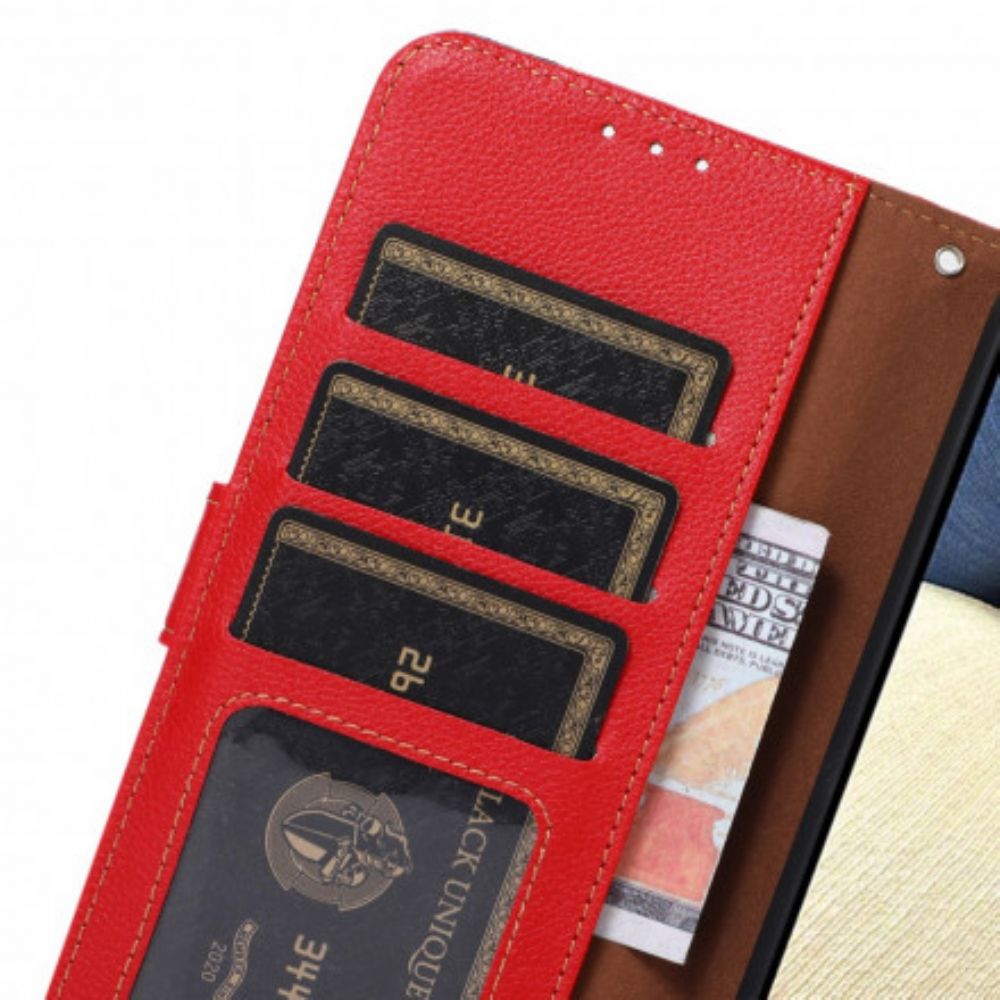 Folio-hoesje voor Motorola Edge 20 Liche-stijl Rfid Khazneh