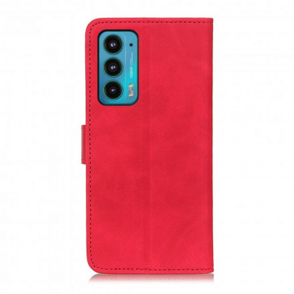 Folio-hoesje voor Motorola Edge 20 Vintage Leereffect Khazneh